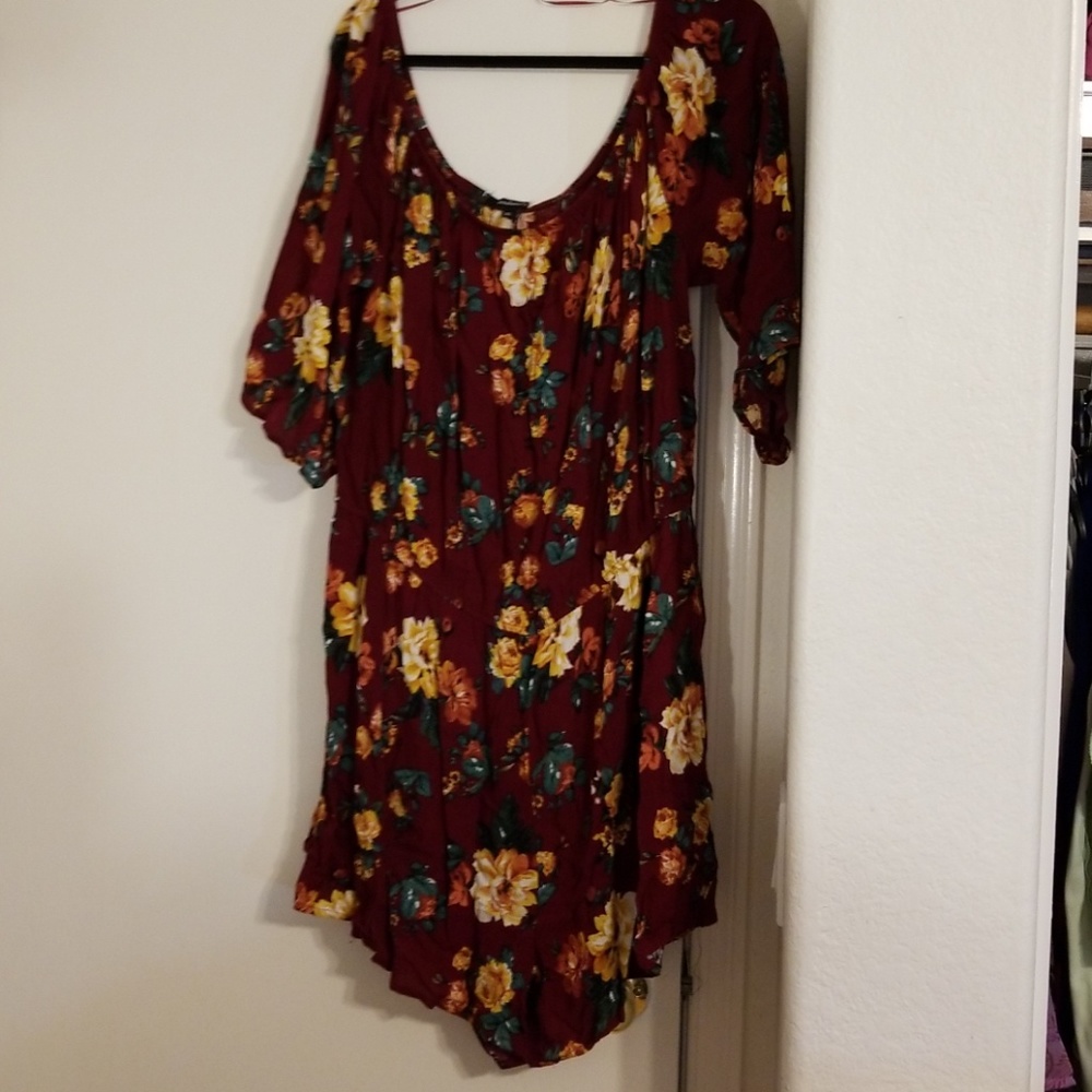 Rose print romper  by ambiance jr 2xl